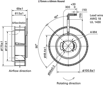 Sanyo Denki 9W2T IP56 Rated Splash Proof Centrifugal Fans
